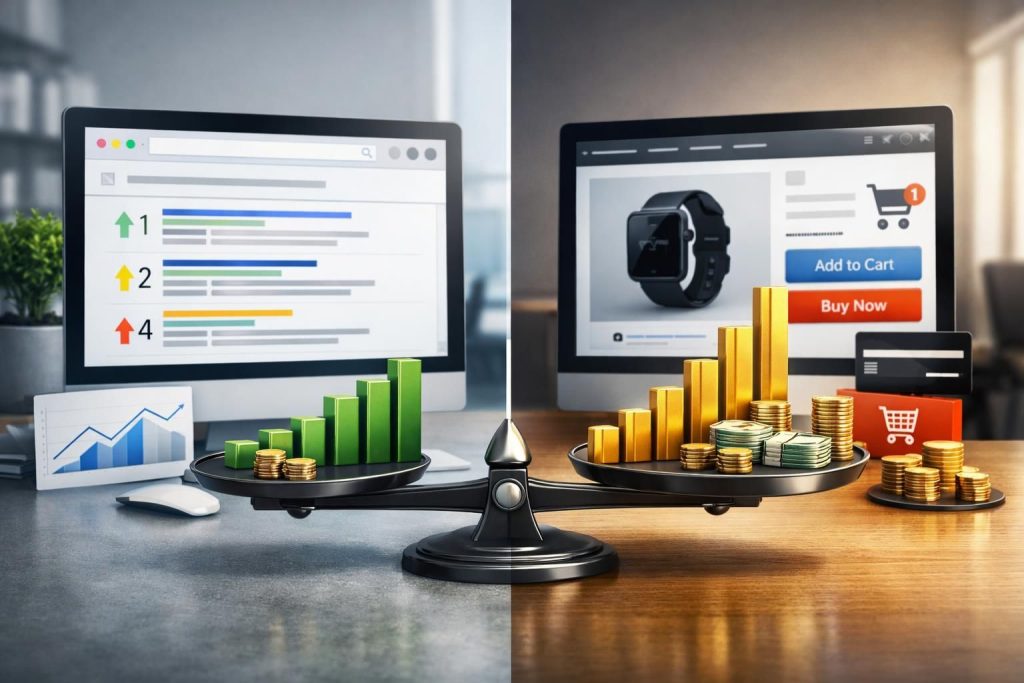 erfahren sie die wichtigsten unterschiede zwischen seo-content und transaktionalem content und wie sie sich auf die rentabilität ihres online-marketings auswirken.